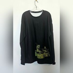Black Graphic Men's Sweatshirt. XL STREET STYLE